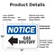 Signmission Gas Shutoff Left Arrow OSHA Notice Sign, Plastic, 14in W x 10in L, 2PK OS-2PACK-NS-P-1014-L-13024 - alternate 3
